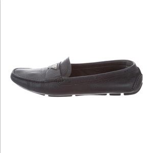 Prada Logo Embellished Loafers